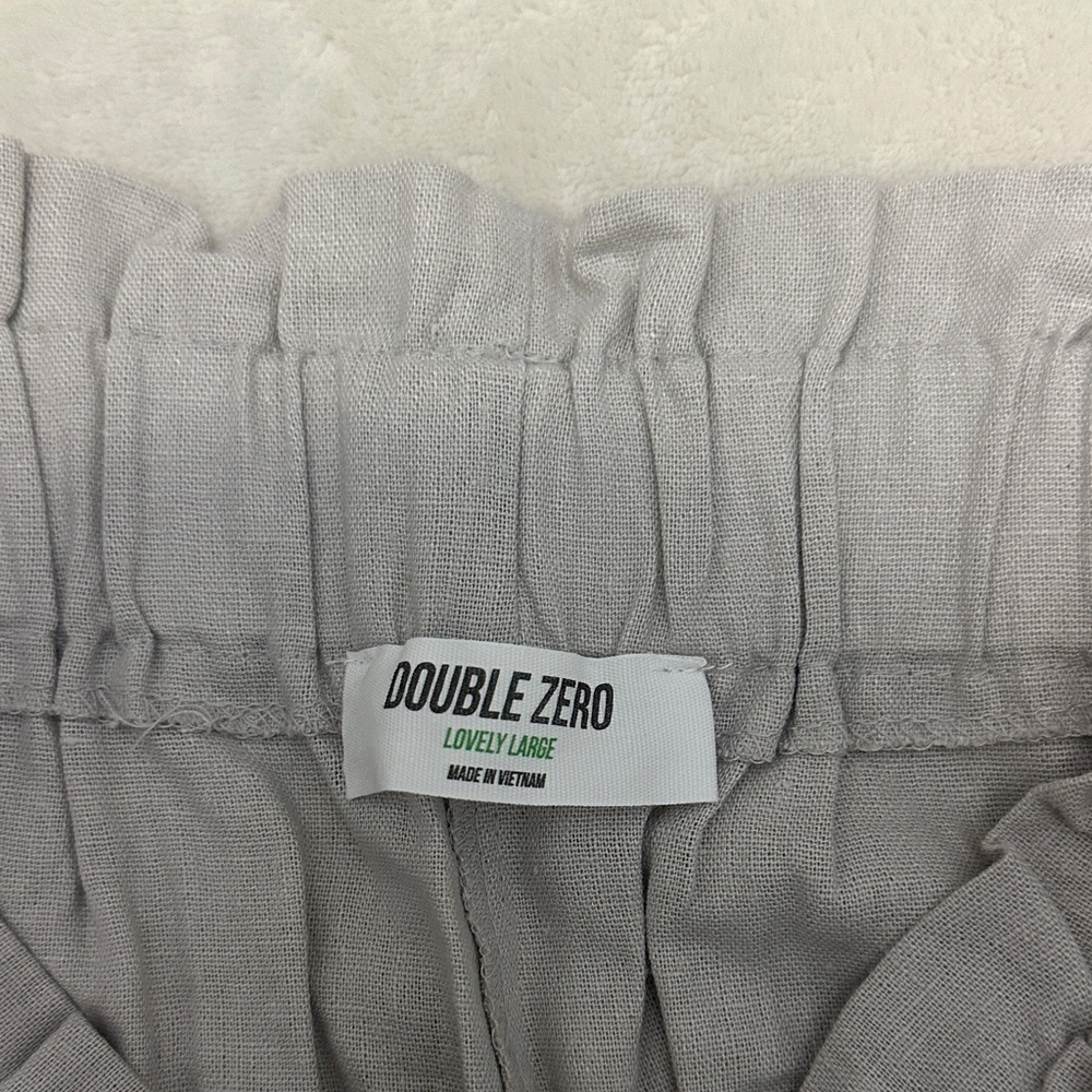Double Zero Women's Gray Paperbag Waist Shorts L - Picture 2 of 6